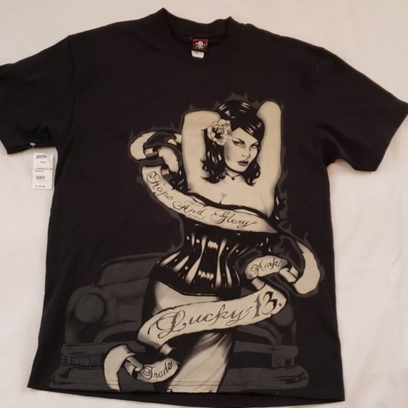 NWT Hope & Glory Lucky 13 T-Shirt Mens L - Picture 4 of 7
